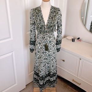 VERONICA BEARD | Floral Maxi Dress - Green | Size: Small